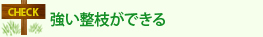 強い整枝ができる